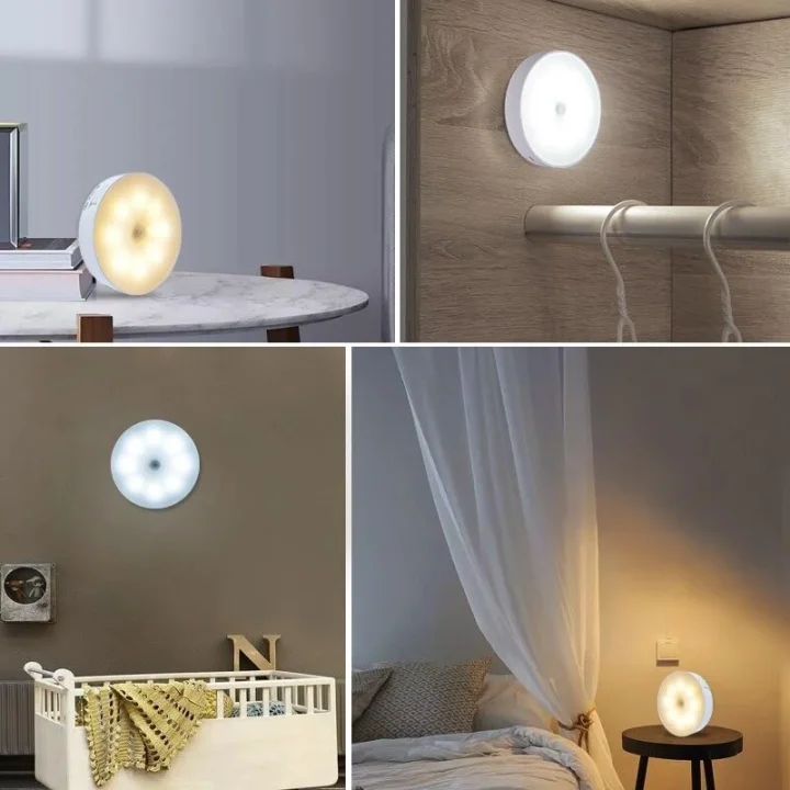 2li Set Kabin Led Hareket Sensörlü Hero LED Kabin Işığı - 4000K Doğal Beyaz, USB Şarjlı, Mıknatıslı Yapışkanlı Montaj – Dolap İçi, Mutfak, Merdiven ve Gardırop İçin Kablosuz Gece Lambası