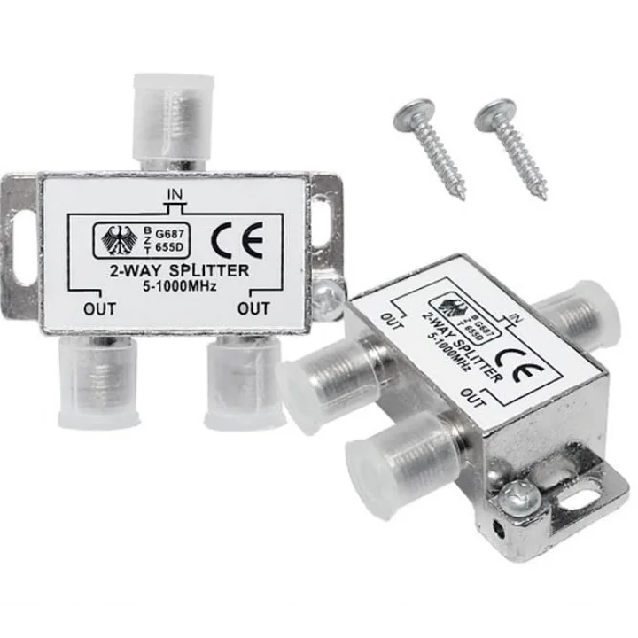 2 li Uydu Splitter Kablo TV Rg6 Anten Çoklayıcı Dağıtıcı