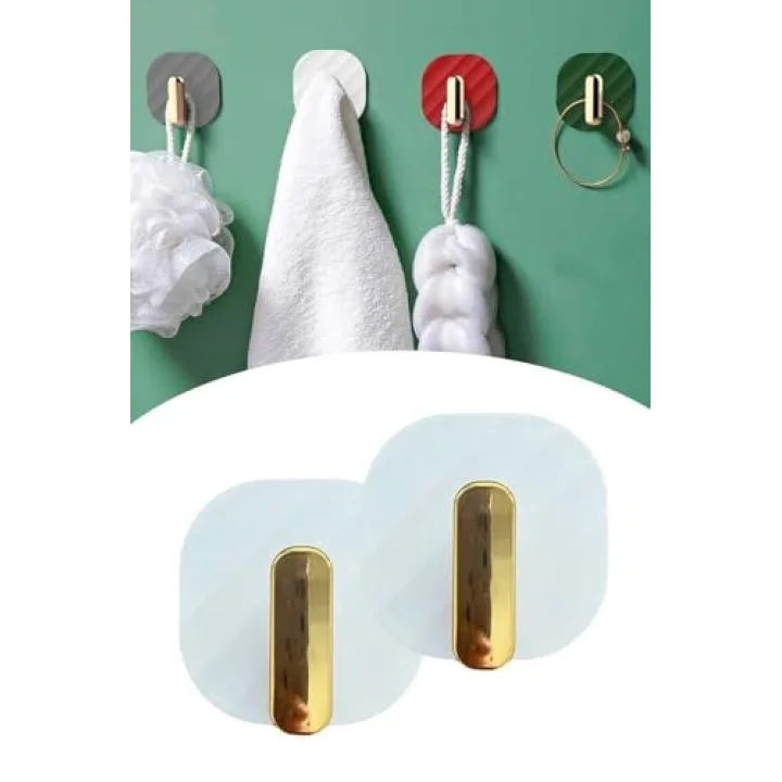2li Yapışkanlı Retro Banyo Askılığı Beyaz, PRA-9932452-9489