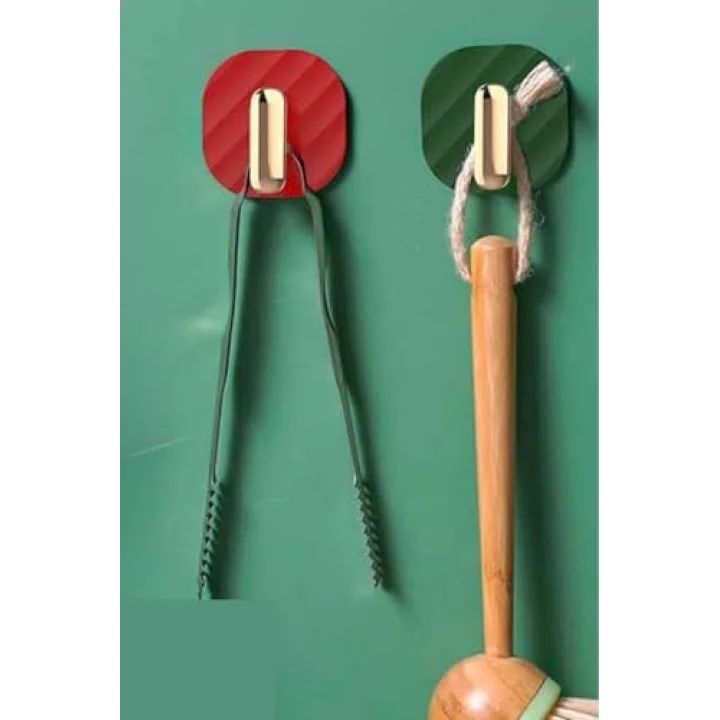 2li Yapışkanlı Retro Banyo Askılığı, Yeşil, PRA-9932453-0705