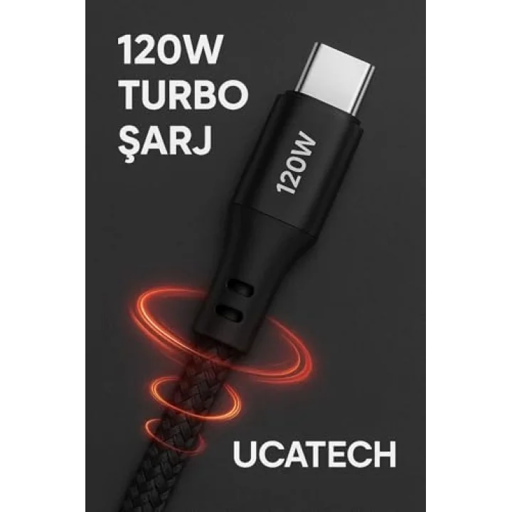 2 METRE Ultra Hızlı PD Type-C Şarj Kablosu (Gri)