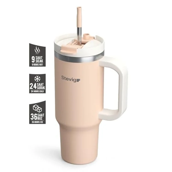 2 Moods Tuck-in Tumbler Sızdırmaz Çelik Termos 900 ML Bisque ST-239