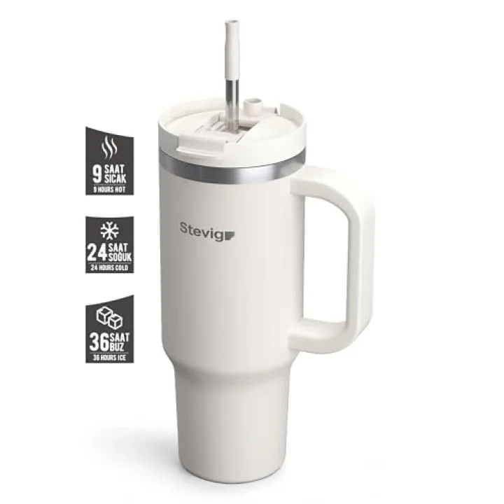 2 Moods Tuck-in Tumbler Sızdırmaz Çelik Termos 900 ML White Sand ST-242