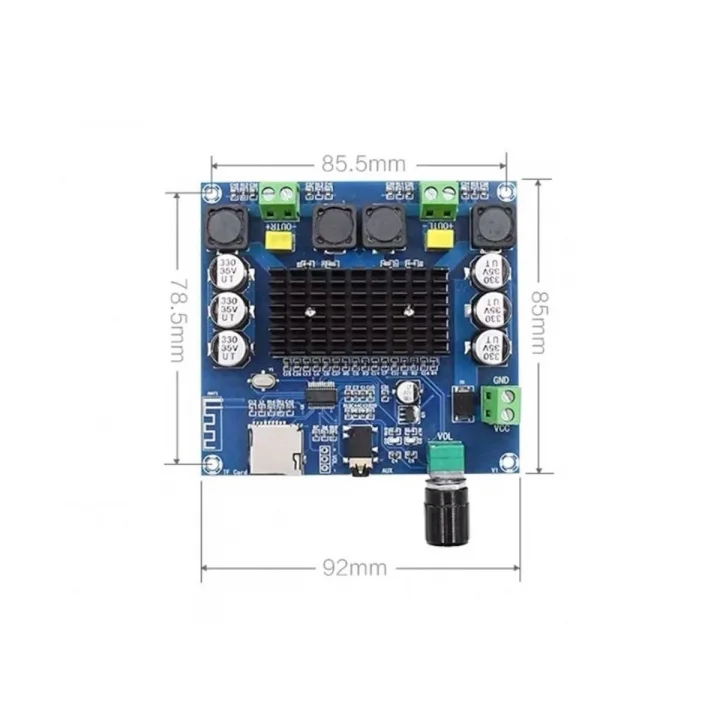 2 x 100W Bluetooth 5.0 Amfi Devresi TDA7498 TF Kart XH-A105