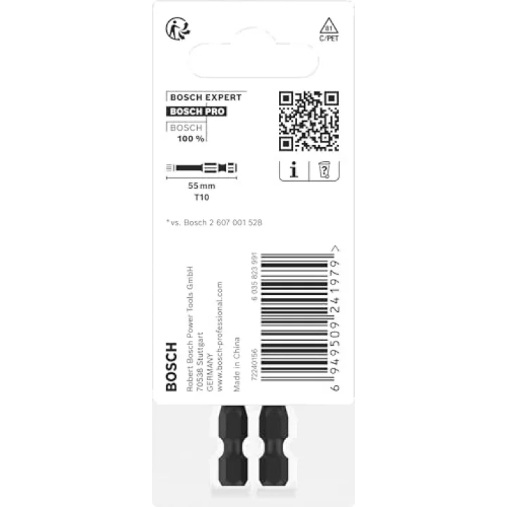 2 x PRO Torx Impact Bit (125 x 50 mm, profesyonel aksesuar tornavida, tornavida)