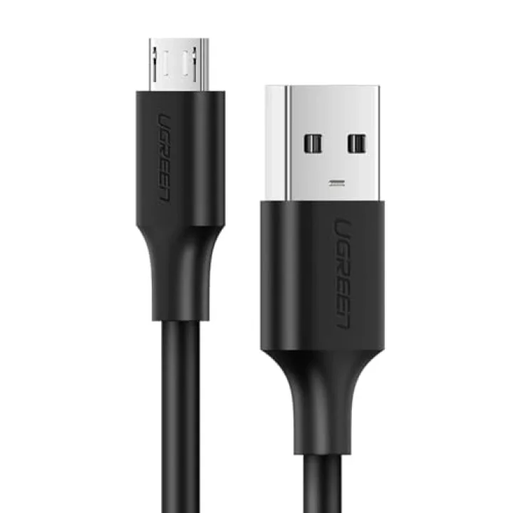 2.0 A USB-A & Micro USB Data ve Şarj Kablosu, 1 Metre, Siyah, 60136