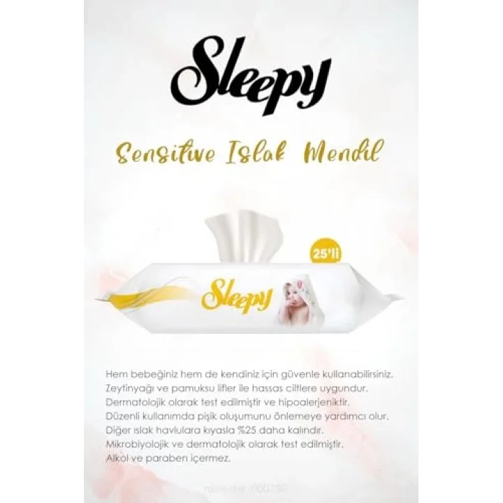 20 AL 18 ÖDE Sleepy Sensitive Islak Mendil 25li ve ROSIE