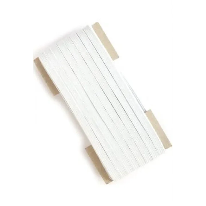 20 Metre Beyaz Yassı Lastik 0.80 cm Bel Paça Don Lastiği