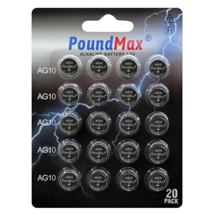 20 x AG10 Düğme Hücresi LR1130 1,5V, Alkalin Pil