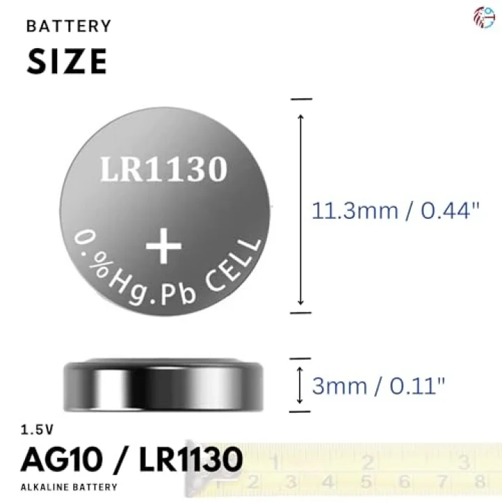 20 x AG10 Düğme Hücresi LR1130 1,5V, Alkalin Pil