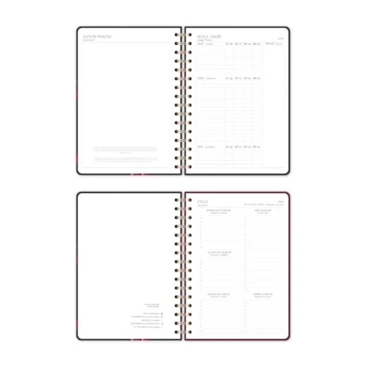 2025-2026 A5 Spiralli 16 Aylık Akademik Ajanda - Kiraz