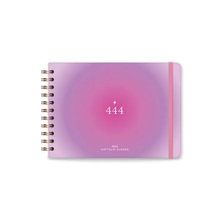 2026 Dikey Haftalık Ajanda – Yatay A5 Formda Spiralli Sert Kapak Haftalık Ajanda 21x15 cm Aura