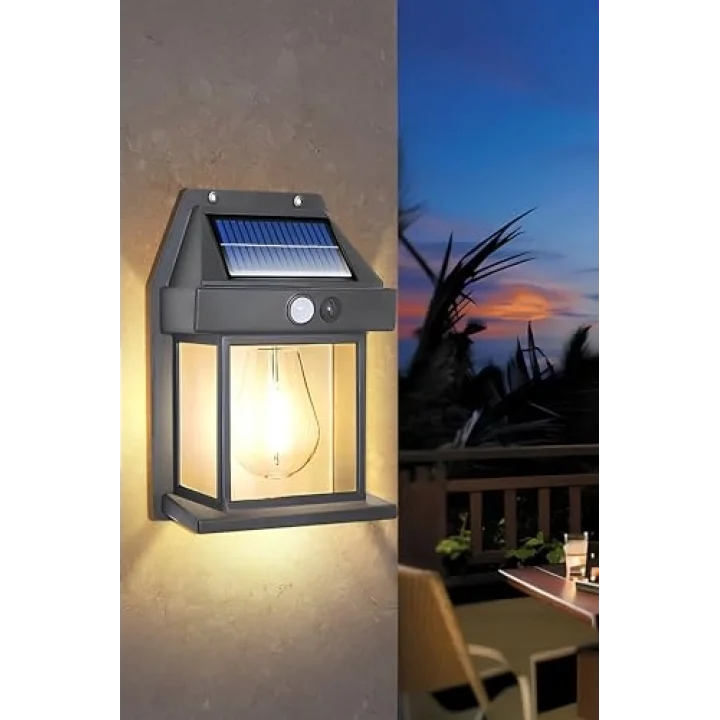 2026 Model YENİ Suya Dayanıklı Harekete Duyarlı Güneş Enerjili Solar LED Dış Mekan Bahçe Lambası (1)