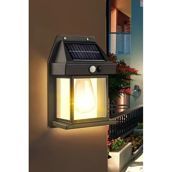 2026 Model YENİ Suya Dayanıklı Harekete Duyarlı Güneş Enerjili Solar LED Dış Mekan Bahçe Lambası (4)