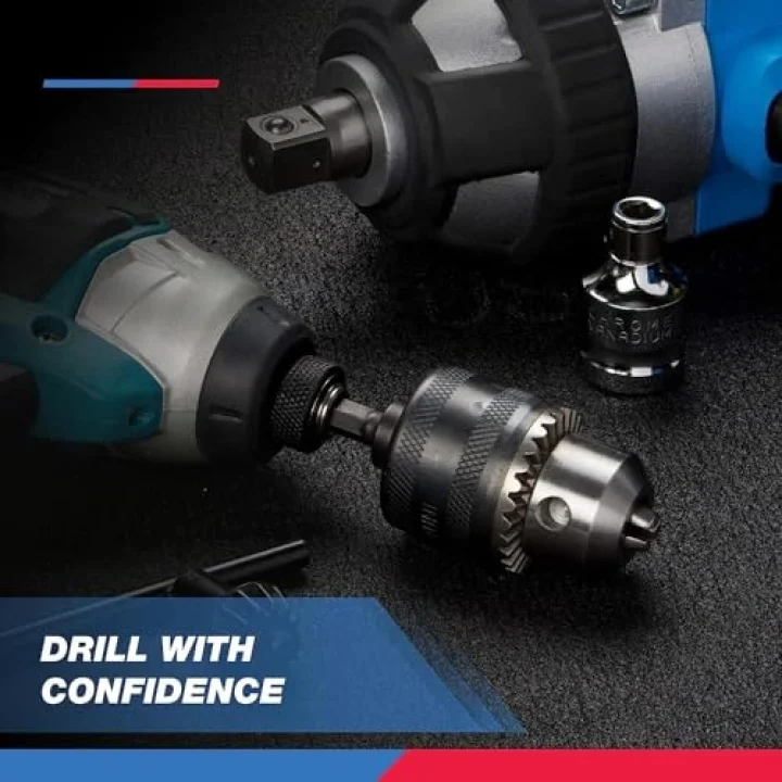® 20754 bir 3/8 CHUCK dönüştürücü, Quick Change şaftlı sürücüler için | 1/2 adaptör dahil