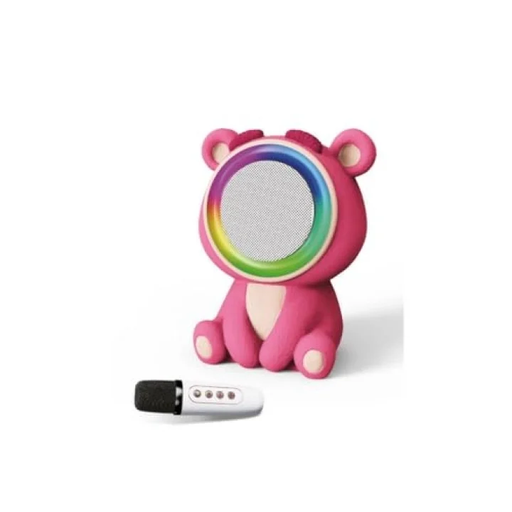 20W 2400 Mah Karaoke Mikrofonlu Ayıcık Bluetooth Haparlör BTS-253