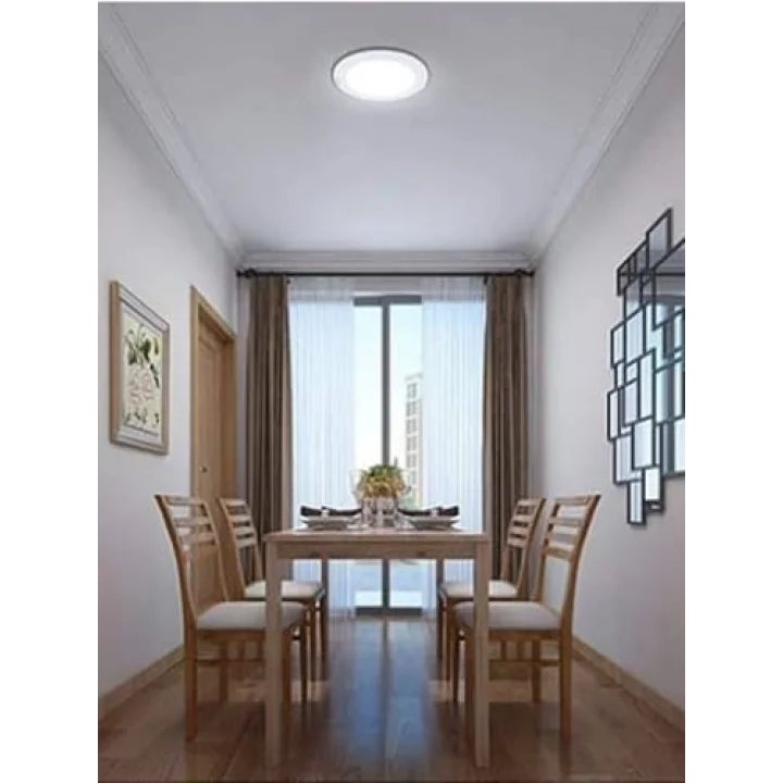 20W Gece Gündüz Sensörlü Sıva Üstü Tavan Armatür Cata Bologna Slim Kasa Panel LED Armatür 2100 Lm (Beyaz Işık)