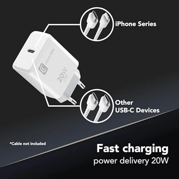 20W Şarj Adaptörü (iPhone 8 ve Üstü ile Uyumlu, USB-C, 4A, 20W)