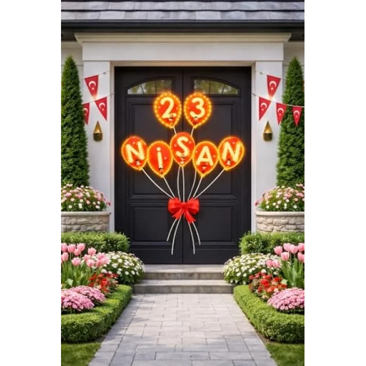 23 Nisan Kapı Süsü, 23 Nisan Süsleri Hediyeler 5 Metre Peri Led