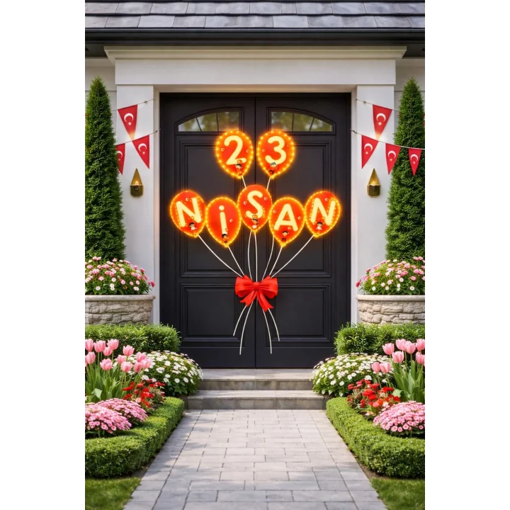 23 Nisan Kapı Süsü, 23 Nisan Süsleri Hediyeler 5 Metre Peri Led