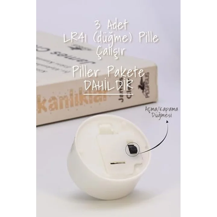 24 Adet Led Mum Tealight Mini Dumansız Pilli Alevli Dekoratif Yapay Mum Işıldak Beyaz 1036-2