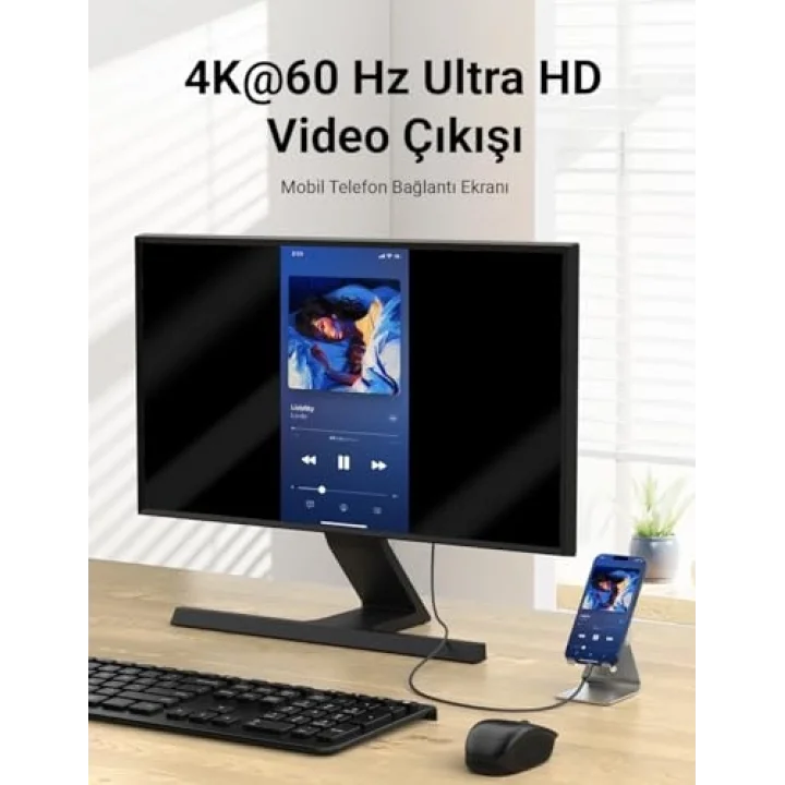 240W, 20 Gbps, 4K 60Hz, USB Cden USB Cye, Örgülü Hızlı Şarj, Görüntü ve Veri Aktarım Kablosu PD 3.2, 5A, iPhone 15, 16, 17, M2 MacBook Pro, Air, iPad Pro ve Galaxy S25, S24, S23 ile Uyumlu