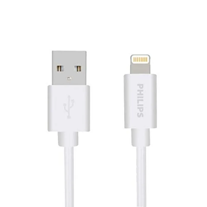 2.4A iPhone Lightning Şarj ve Data Kablosu Beyaz 1 Metre