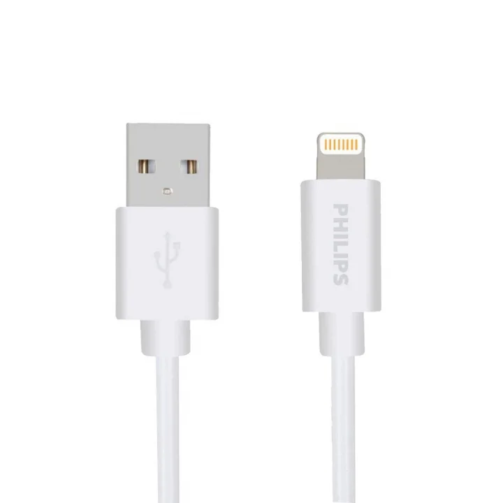 2.4A iPhone Lightning Şarj ve Data Kablosu Beyaz 1 Metre