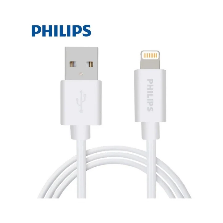 2.4A iPhone Lightning Şarj ve Data Kablosu Beyaz 1 Metre