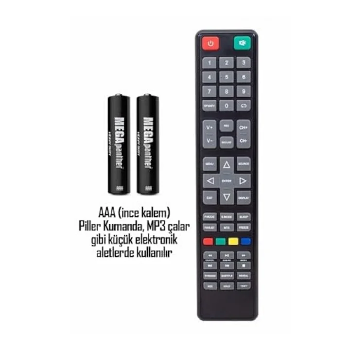 24lü Set (12 AA + 12 AAA) İnce ve Kalın Kalem Pil Kumanda Pili Saat Pili Zn-C 1.5V