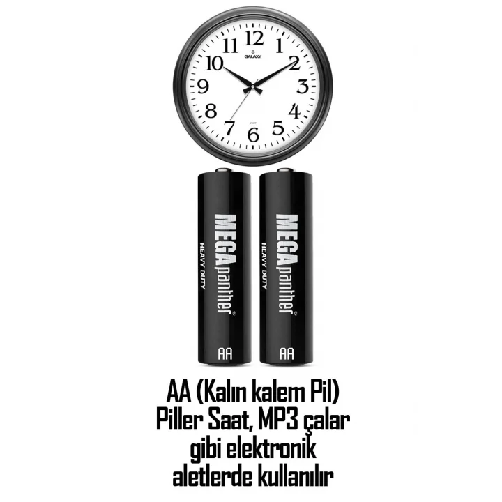 24lü Set (12 AA + 12 AAA) İnce ve Kalın Kalem Pil Kumanda Pili Saat Pili Zn-C 1.5V