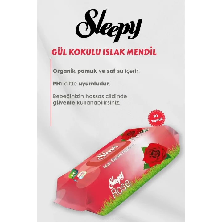 250 Adet Gül Kokulu Islak Havlu, Toz Kovar Hediyeli