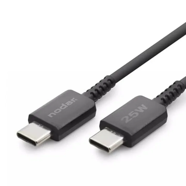 25W USB-C to Type-C Hızlı Şarj ve Data Kablosu 1 Metre - PD Şarj Kablosu, Siyah
