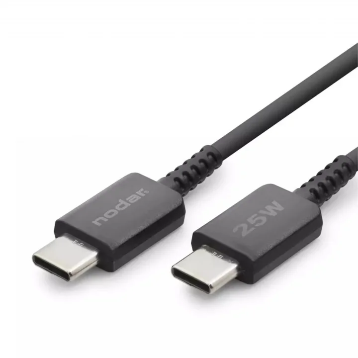 25W USB-C to Type-C Hızlı Şarj ve Data Kablosu 1 Metre - PD Şarj Kablosu, Siyah
