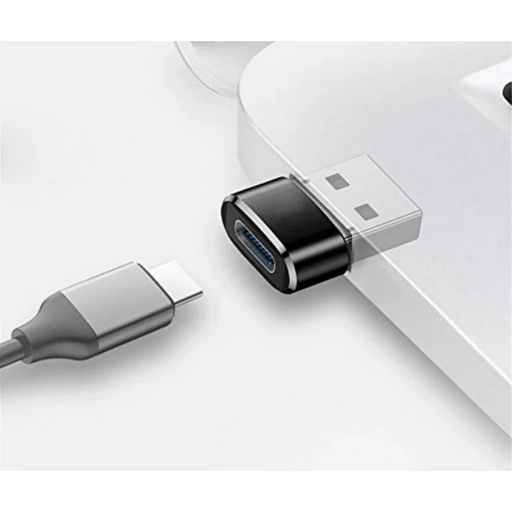2944 USB 3.0 To Type-C Şarj Data Çevirici Dönüştürücü Adaptör - Dişi USBden Type-C Soketine Çevirir - İki Ucu Type-C Olan Kablo İle Standart USB Üzerinden Şarj Edilir (1)