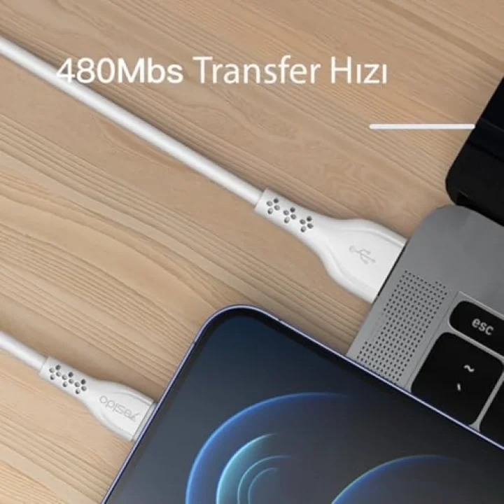 2A Usb to Lightning Hızlı Şarj Kablosu, 1 Metre