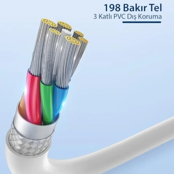 2A Usb to Lightning Hızlı Şarj Kablosu, 1 Metre