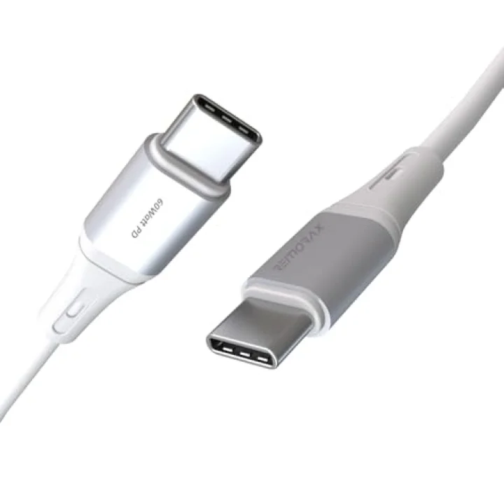 2Adet x 2Metre Type C-C Kablo Seti, 60Watt PD Hızlı Şarj, iPhone 15/16/17 ve Andoid İçin, Beyaz/Gümüş Metal, Wahoo (2Ad x 2Metre Beyaz)