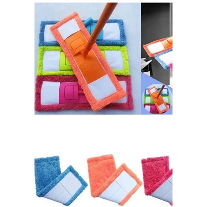 3 Adet 40 cm Mop Yedek Bezi Mikrofiber Mop Bezi Mop Yedeği
