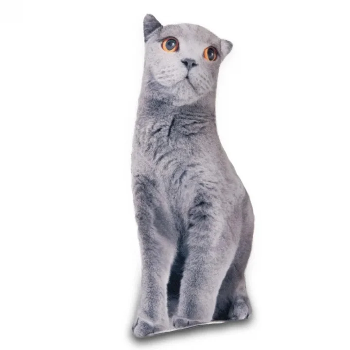 3 Boyutlu Kedi Yastığı No 9 40x25 Cm