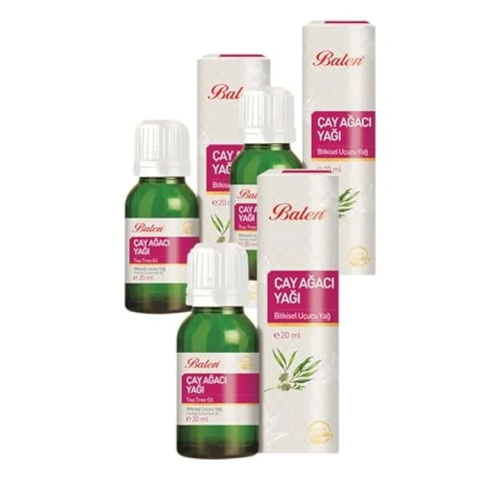 3 Kutu Çay Ağacı Yağı Doğal Bitkisel Uçucu Yağ 20 Ml Saç Ve Cilt Bakım Yağı