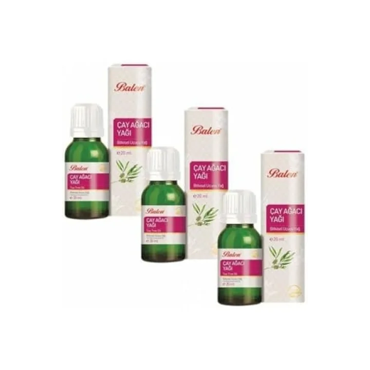 3 Kutu Çay Ağacı Yağı Doğal Bitkisel Uçucu Yağ 20 Ml Saç Ve Cilt Bakım Yağı