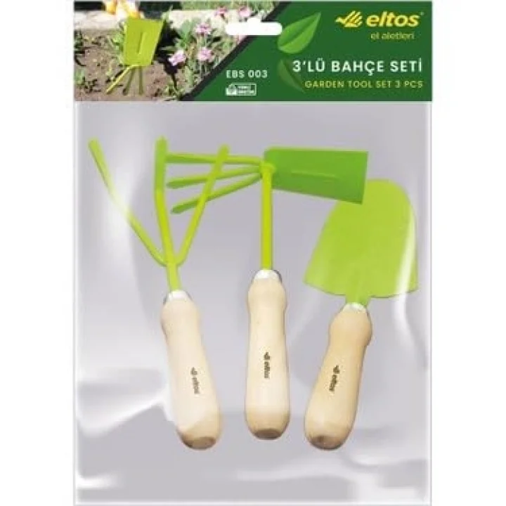 3lü Bahçe Seti, Kürek, Tırmık, Çapa Seti, Ahşap Sap, Dayanıklı Çelik Başlık, Ergonomik Tasarım, El Dostu, Bahçıvan Alet Takımı, Balkon, Saksı, Ev Bahçesi İçin, Hobi Seti, EBS003