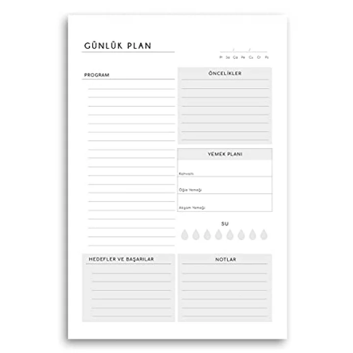 3lü Masaüstü Planlayıcı Set (Günlük, Haftalık, Aylık Planlayıcı)