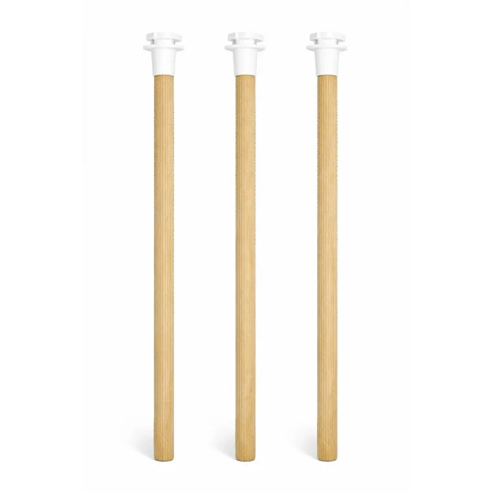 3lü Tırtıklı Ahşap Kuş Tüneği 25 cm