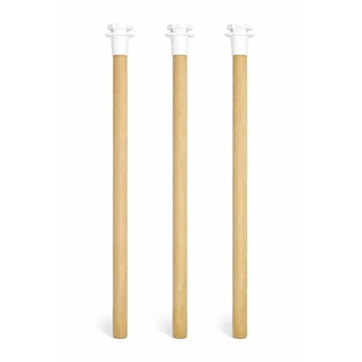 3lü Tırtıklı Ahşap Kuş Tüneği 25 cm