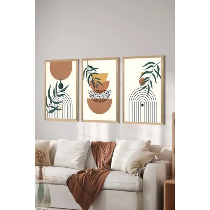 3 Parça Çerçeve Görünümlü Mdf Tablo Seti - ARTSYCLLCT33-2030