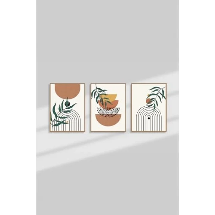 3 Parça Çerçeve Görünümlü Mdf Tablo Seti - ARTSYCLLCT33-2030