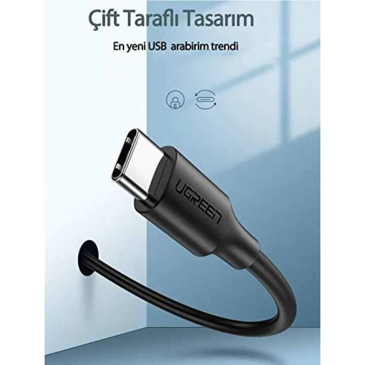 3.0 A USB-A & USB-C Şarj ve Data Kablosu, 25 Santimetre, 60119
