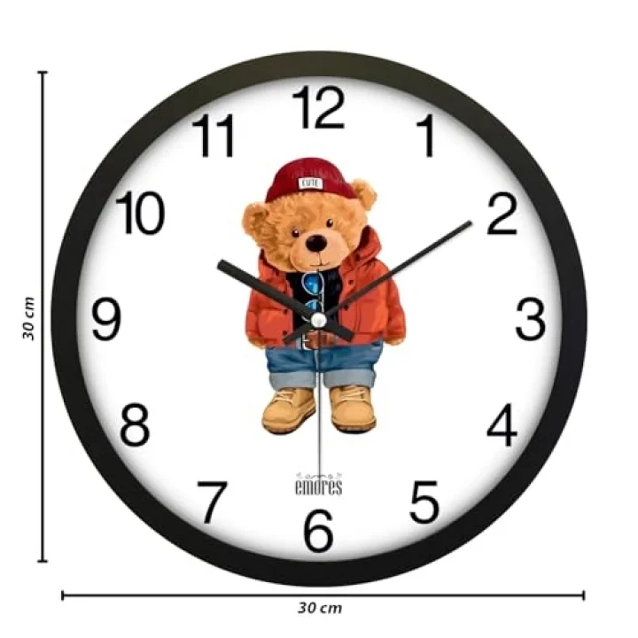 30 Cm Gerçek Cam Sessiz Mekanizma Duvar Saati
